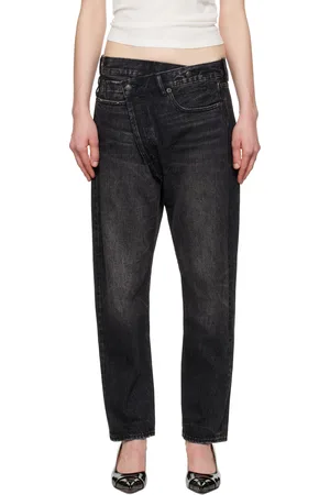R13 Black Crossover Jeans