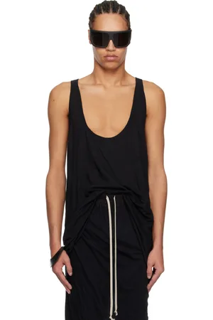Rick Owens Black Hollywood Lo Cut Tank Top