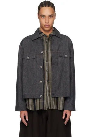 Aviva Jifei Xue Navy Trucker Denim Jacket