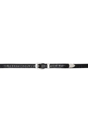 OUR LEGACY Black 2 CM Croc Belt
