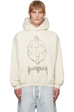 Balenciaga Off-White Metal BB Stencil Hoodie