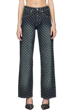 MISBHV Blue Jacquard Monogram Jeans