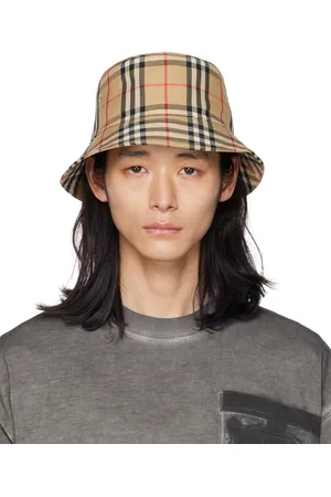 Burberry Beige Check Bucket Hat