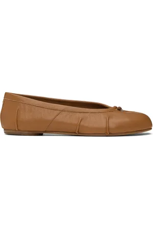 Maison Margiela Brown Tabi New Ballerina Flats