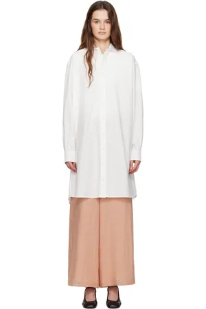 Baserange White Claude Shirt Midi Dress
