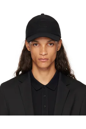 HUGO BOSS Black Embroidered Cursive Logo Cap