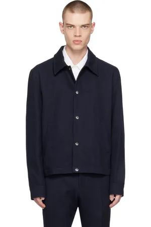 Ami Navy Press-Stud Jacket
