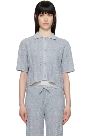 Holzweiler Blue Kelp Crochet Shirt