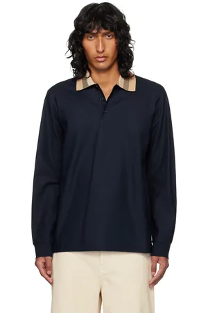 Burberry Navy Cotton Polo