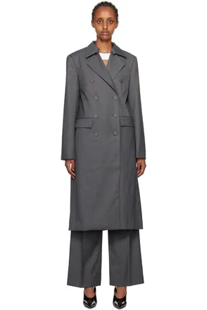REMAIN Birger Christensen Gray Relaxed Coat