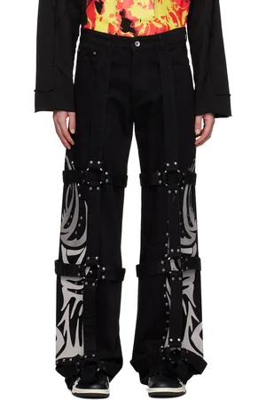 Who Decides War Black Bondage Jeans