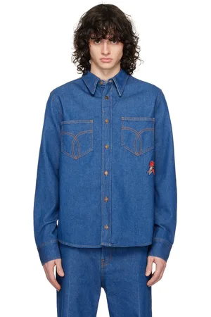 Fiorucci Blue Patch Denim Shirt