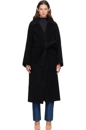 Sportmax Black Virgin Wool & Cashmere Coat
