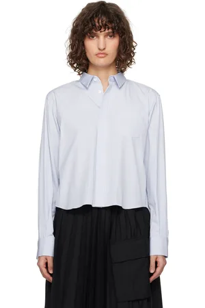 SACAI Blue & White Poplin Shirt