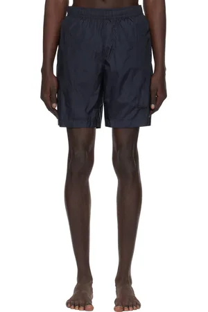 Givenchy Navy Logo Embroidery Swim Shorts