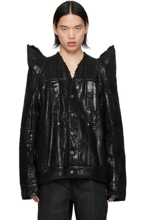 Rick Owens Black TEC Worker Denim Jacket