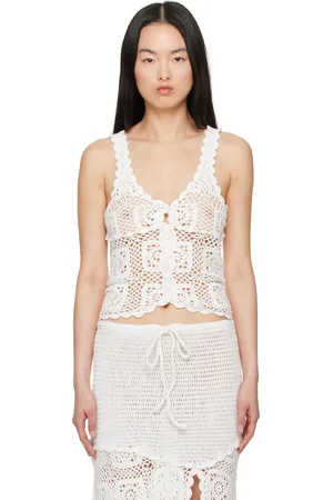Holzweiler White Rosie Crochet Top