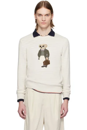 Ralph Lauren Off-White Polo Bear Cashmere Sweater