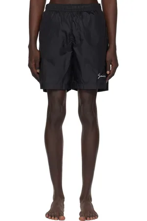 Givenchy Black Logo Embroidery Swim Shorts