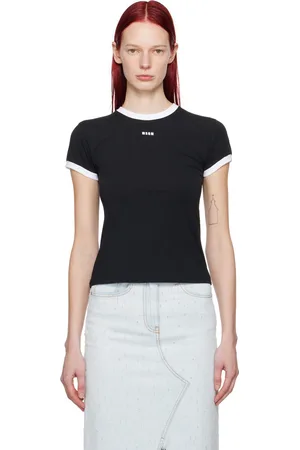Msgm Black Contrast T-Shirt