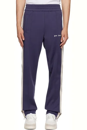 Palm Angels Blue Striped Track Pants
