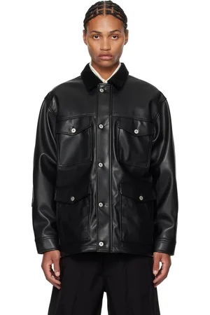 Comme des Garçons Black Bonded Faux-Leather Jacket