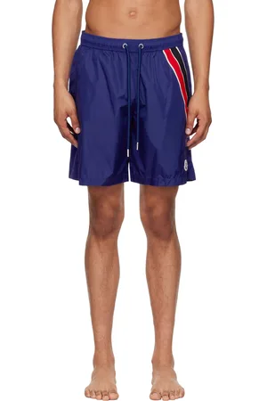 Moncler Bleu Stripe Swim Shorts