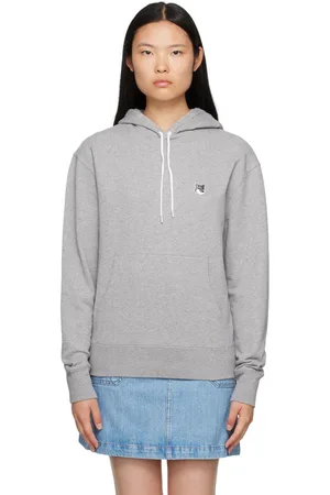 Maison Kitsuné Gray Fox Head Hoodie