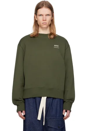 Ami Green Cotton Sweatshirt
