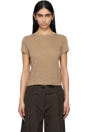 AGOLDE Brown Adine Shrunken T-shirt