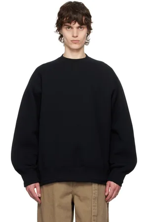 SACAI Black Sponge Sweat Pullover Sweatshirt
