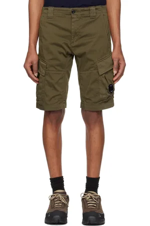 C.P. Company Khaki Stretch Sateen Cargo Shorts