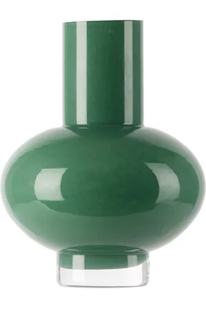 THE CONRAN SHOP Green Glass 23cm Vase