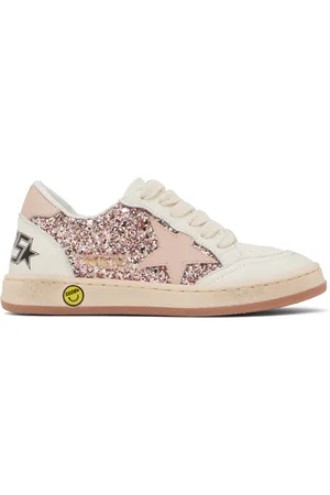 Golden Goose Kids White & Pink Ball Star New Sneakers