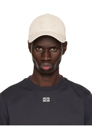 Ganni Beige Embroidered Logo Cap