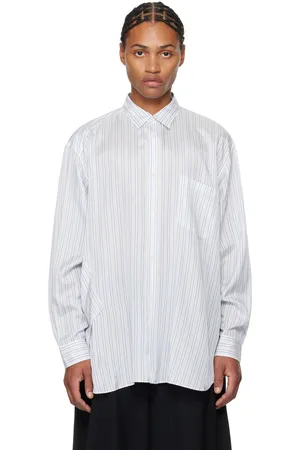Comme des Garçons White Vertical Stripe Shirt