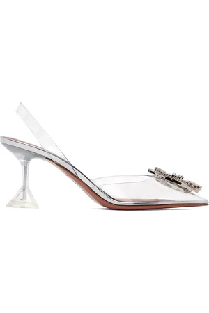 Amina Muaddi Begum Glass Sling 70 Heels