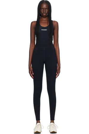 Jil Sander Black Printed Logo Jumpsuit