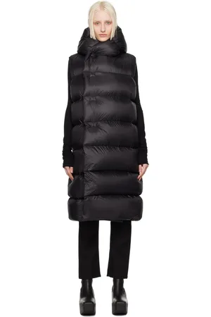 Rick Owens Black Porterville Hooded Down Vest