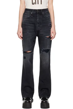 R13 Black Izzy Drop Jeans