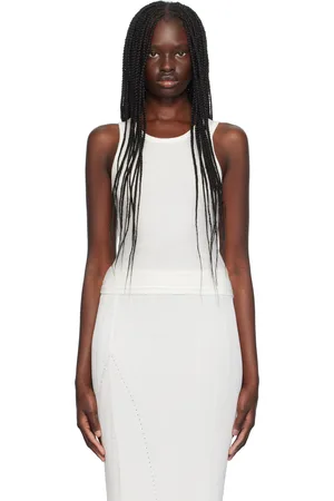 ÉTERNE Off-White Fitted Tank Top