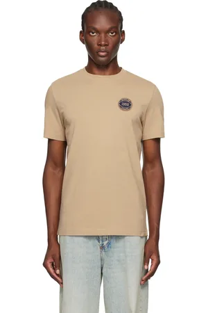 Moncler Taupe Football Patch T-Shirt