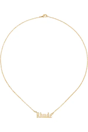 Rhude Gold Logo Necklace