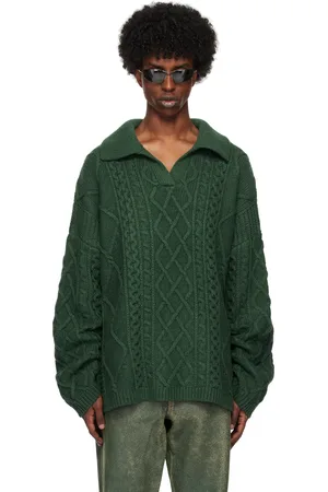 Guess Green Cable Sweater