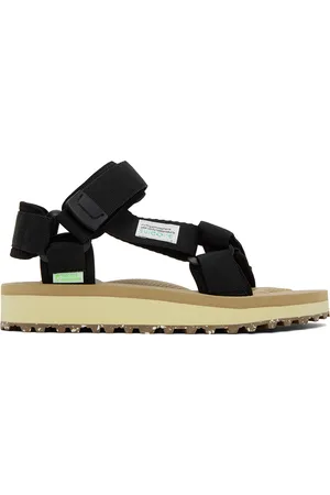 SUICOKE Black & Beige DEPA-2Cab Sandals