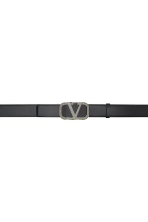 VALENTINO GARAVANI Black VLogo Belt