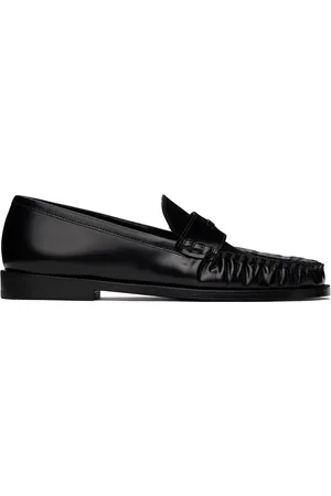Staud Black Loulou Loafers