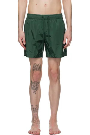 Moncler Green Logo Patch Swim Shorts