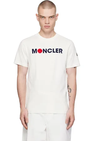 Moncler Off-White Flocked T-Shirt