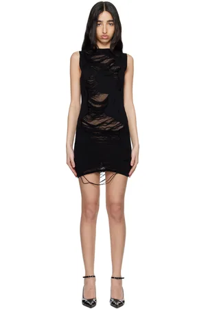 Maison Margiela Black Slashed Minidress